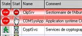 Etat des Services Windows